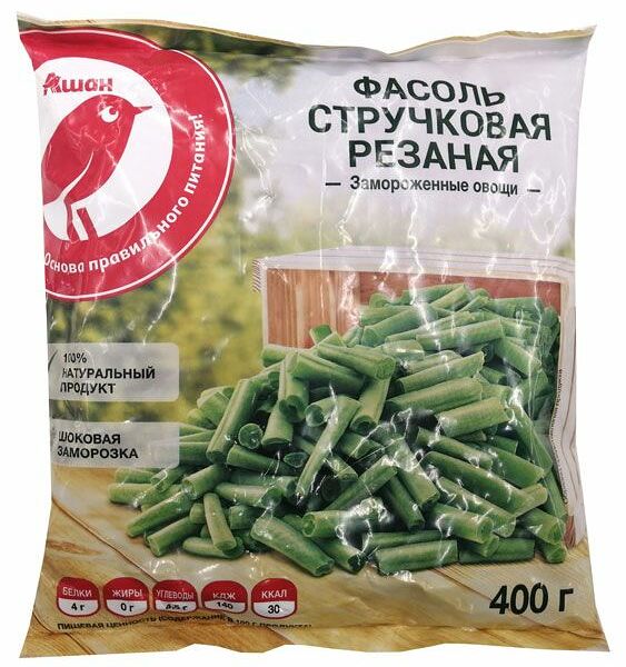 Фасоль зеленая АШАН Красная птица замороженная