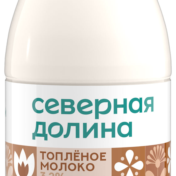 Молоко Северная Долина питьевое топленое 3.2%, 900мл