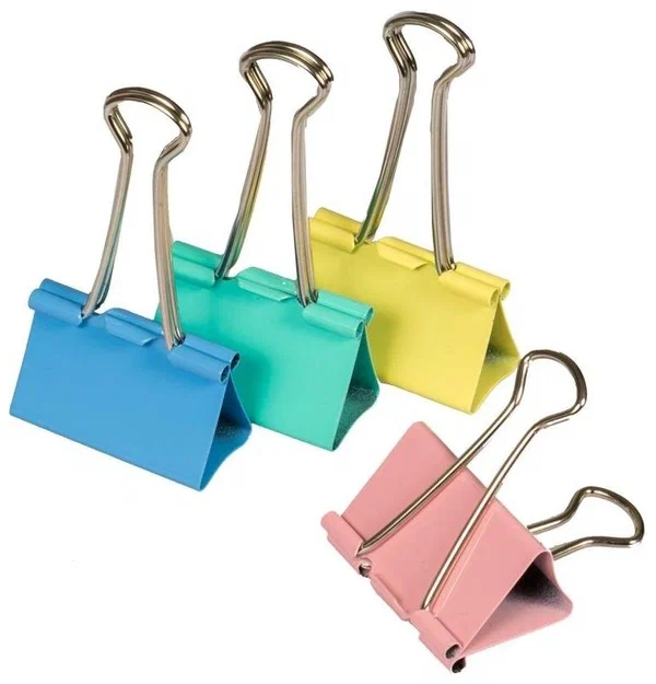 

Зажимы для бумаги Berlingo 4,1 см цветные 12 шт.