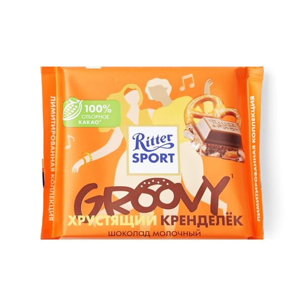 Шоколад молочный Ritter Sport Хрустящий кренделек 100г