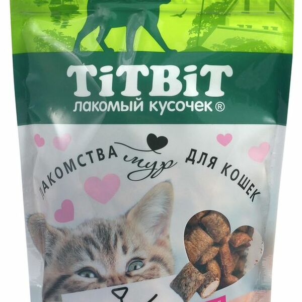 Лакомство для кошек Titbit хрустящие подушечки с паштетом из говядины 100 г