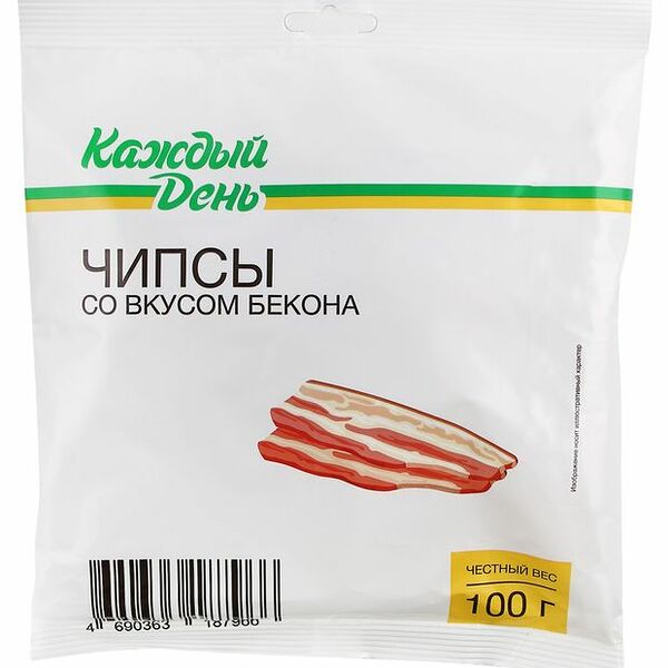 Чипсы Каждый день со вкусом бекона