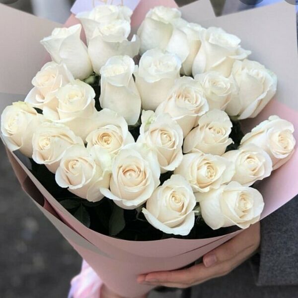Букет из 25 белых роз
