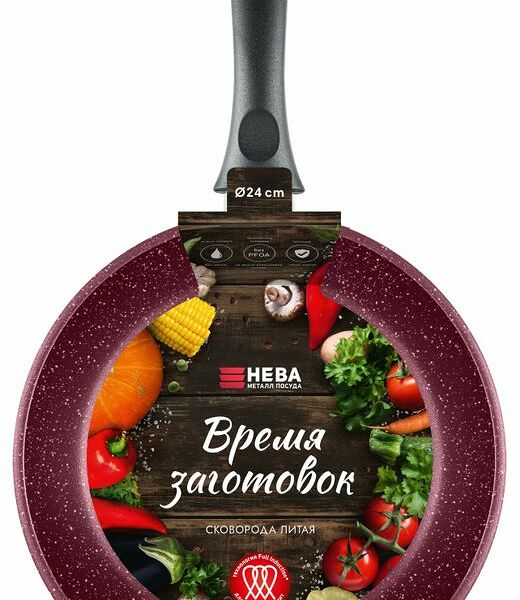 Сковорода Нева Металл Посуда Время заготовок, 24 см