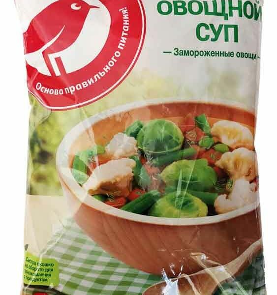 Суп овощной АШАН Красная птица Грядка удачи замороженный