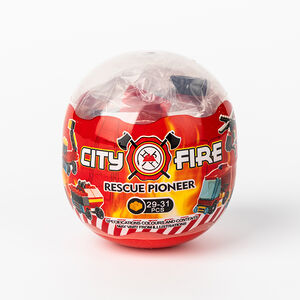 Набор игровой Яйцо с конструктором пожарная машина
