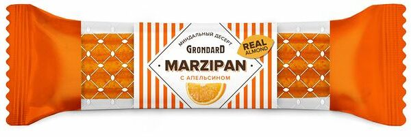 Батончик марципановый Grondard с апельсином 40 г