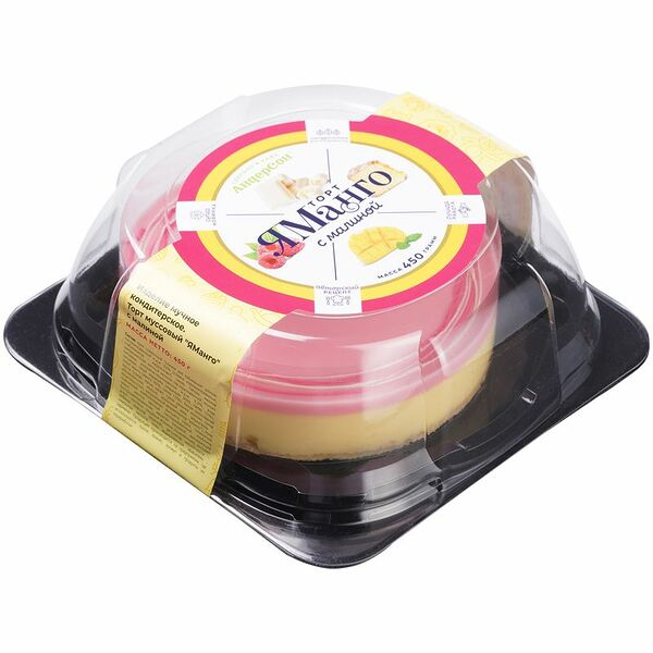 Торт АндерСон ЯМанго муссовый с малиной