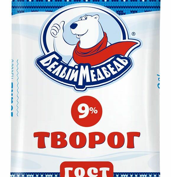 Творог Белый Медведь 9%