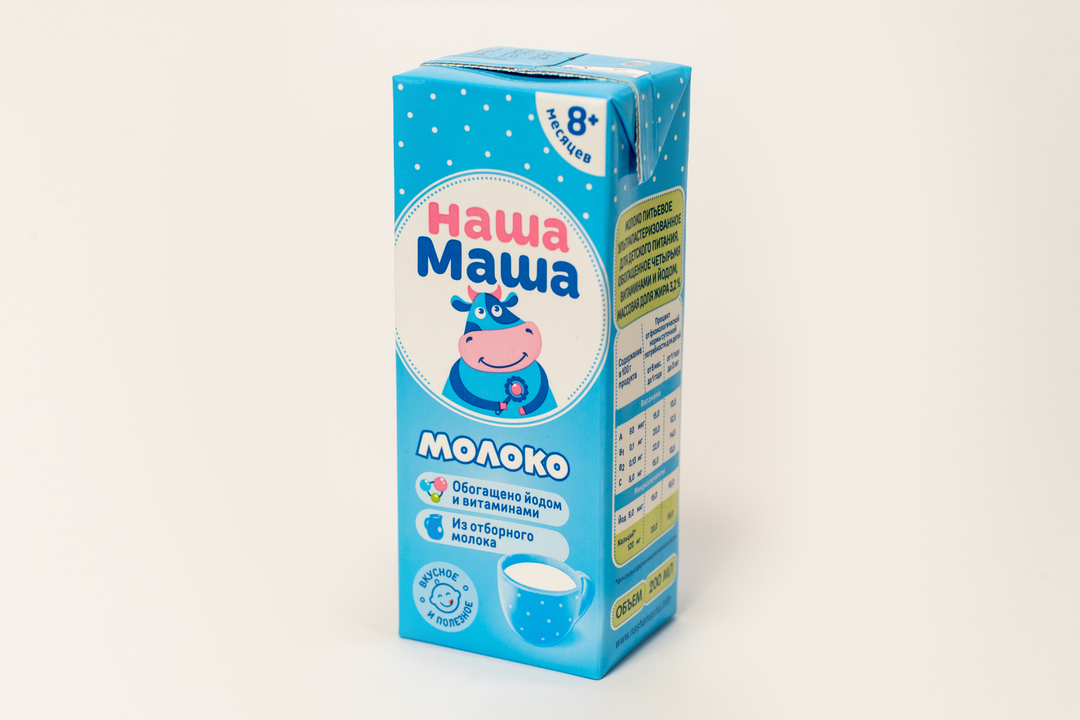 

Молоко детское Наша Маша с 8 месяцев 3.2 % 200 мл
