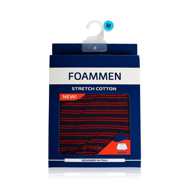Мужские трусы-боксеры Foammen Fo90508, синие в красную полоску, M
