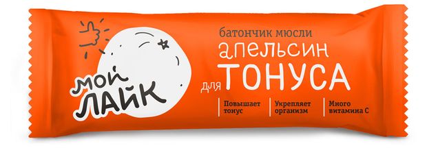 

Батончик-мюсли Мой Лайк Апельсин для тонуса 25 г