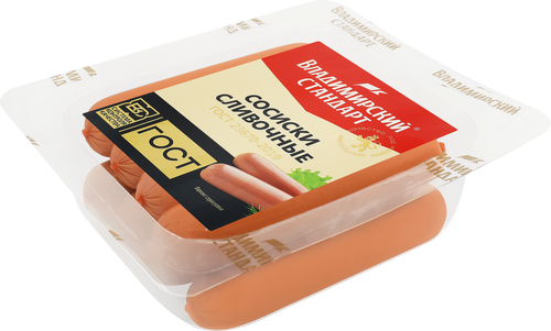 

Cосиски Владимирский стандарт Сливочные вареные категории Б 330 г