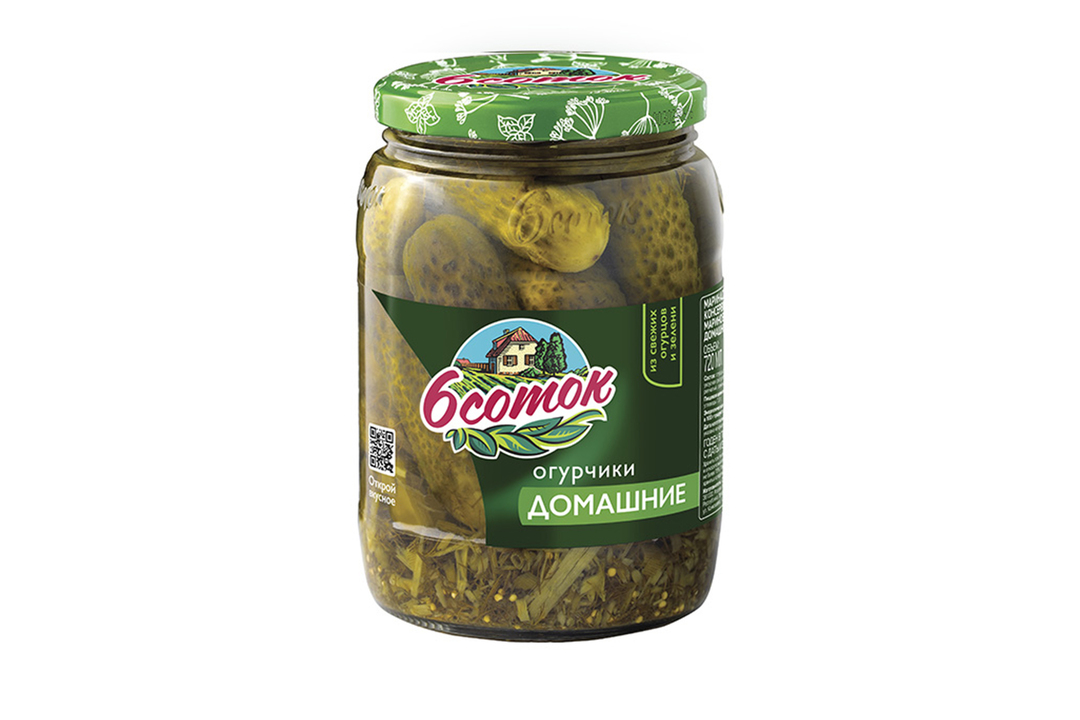 

Огурчики 6 соток Домашние 680 г