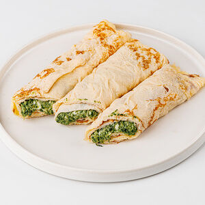 Омлет с сыром и шпинатом