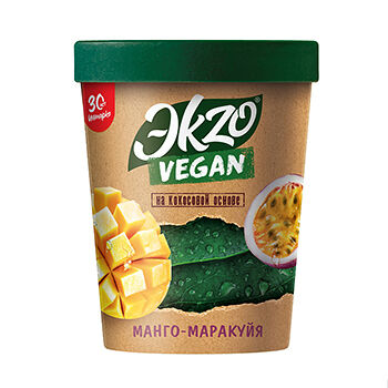 Мороженое Экzо Vegan манго и маракуйя ведро 270г