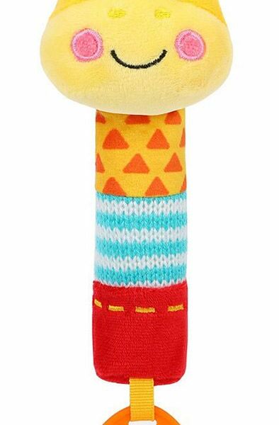 Игрушка-пищалка Жирафик с силиконовым прорезывателем с 1,5 лет ТМ Жирафики