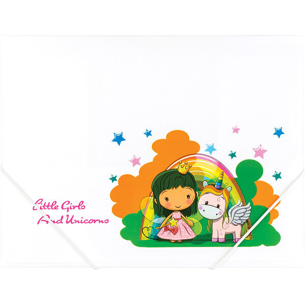 Папка Centrum на резинках юникорнс формат а4 в ассортименте, 1 шт