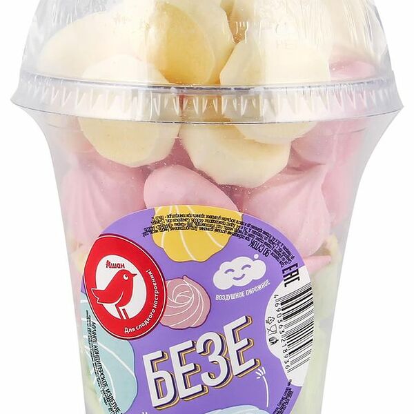 Безе АШАН Красная птица воздушное цветное