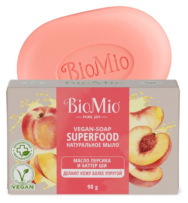 

Мыло BioMio Superfood Масло персик и баттер ши натуральное 90 г