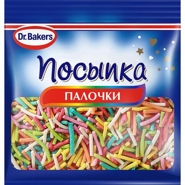 Посыпка Dr.Bakers Палочки цветная 10г