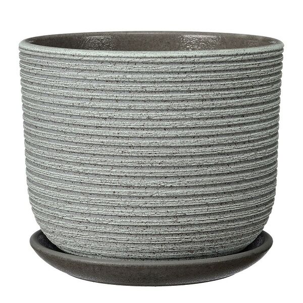 Горшок для цветов Лоза с поддоном, 2.9 л, зелено-серый бук, керамика, 1 шт