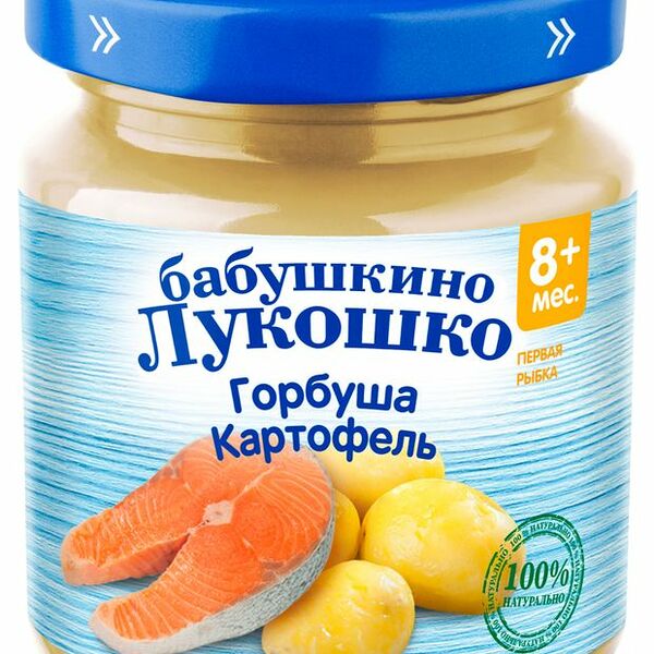 Пюре Бабушкино Лукошко Горбуша и картофель с 8 месяцев 100 г