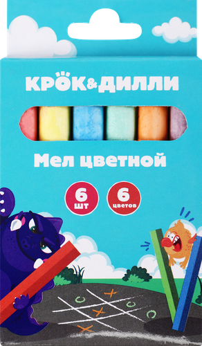 

Мел Крок&Дилли цветной 6 шт