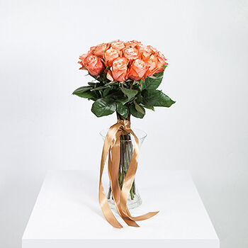 Монобукет из 25 роз Kahala, «Ирис», Эквадор