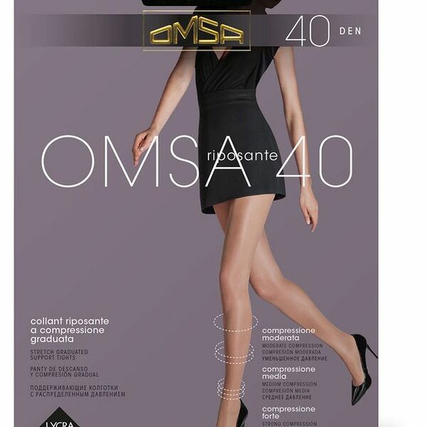 Колготки Omsa 40 den черные 4-L