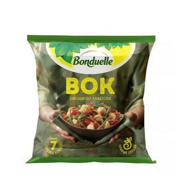 Овощная смесь быстрозамор Овощи по-азиатски Вок 0,4кг Bonduelle