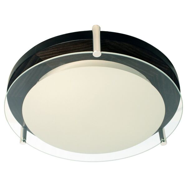 Светильник настенно-потолочный круглый Элетех Полесье, 30 см, Е27, 40 Вт, венге