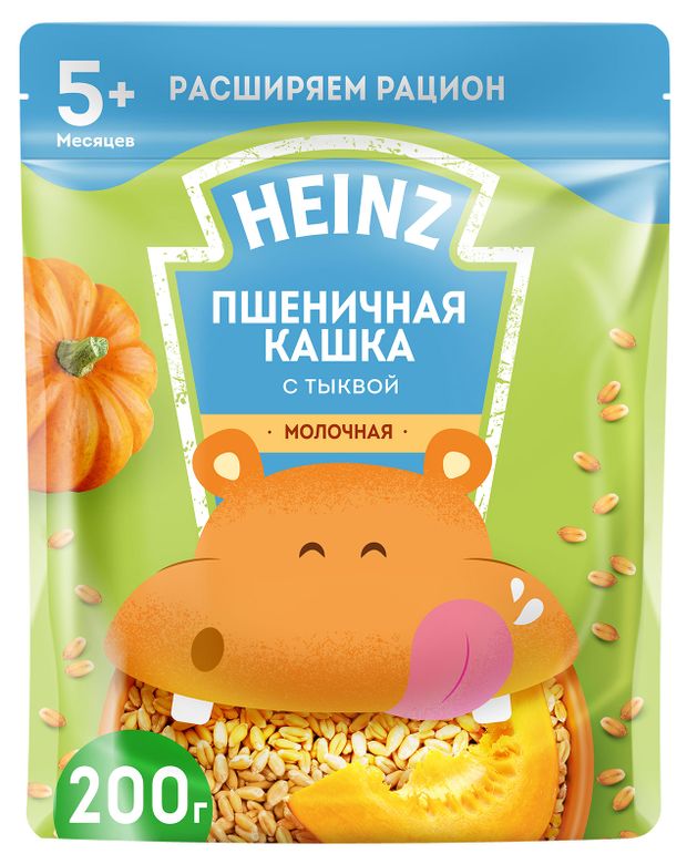 

Каша Heinz пшеничная молочная с тыквой с 5 месяцев 200 г