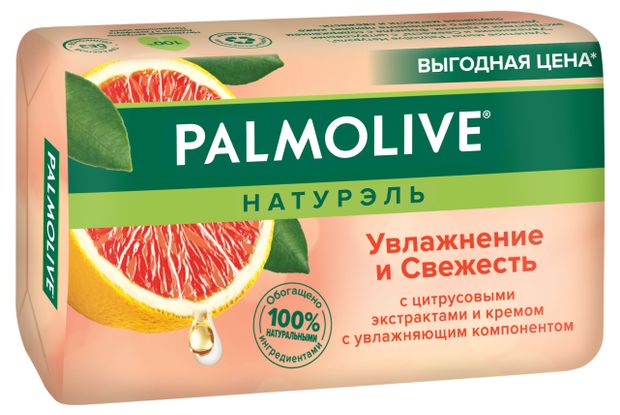 

Мыло Palmolive Натурэль Увлажнение и свежесть с цитрусовыми экстрактами и кремом 150 г