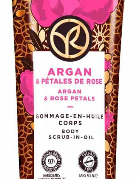 Гоммаж для тела масляный Yves Rocher Аргания & Роза
