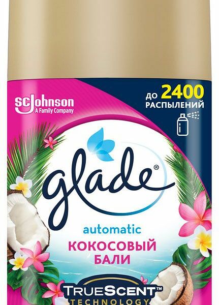 Сменный баллон для освежителя воздуха Glade Automatics кокосовый бали