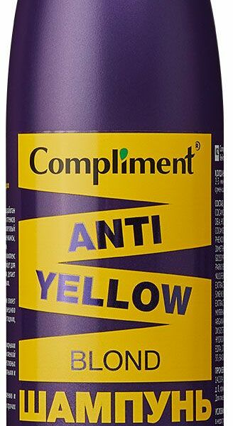 Шампунь для волос Compliment Anti-Yellow Blond для нейтрализации желтизны, 300 мл
