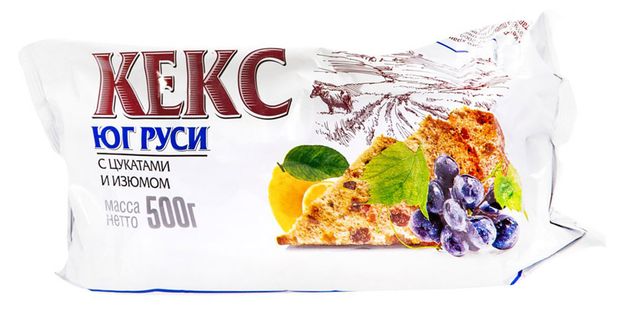 

Кекс Хлебозавод Юг Руси с цукатами и изюмом 500 г