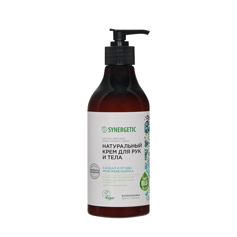 

Крем для рук и тела Synergetic сандал и ягоды можжевельника 380 мл