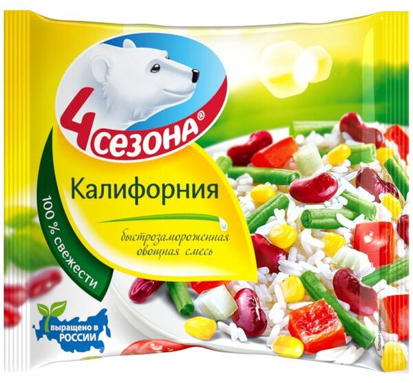 Смесь овощная 4 сезона Калифорния с рисом 400 г