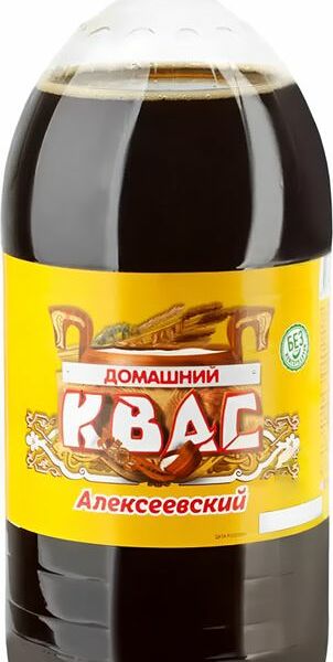 Квас Алексеевский Домашний, неосветленный, нефильтрованный, ПЭТ 1.5л