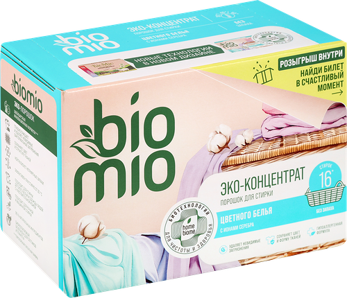 Стиральный порошок BioMio Colors&White для стирки цветного, концентрированный 500 г