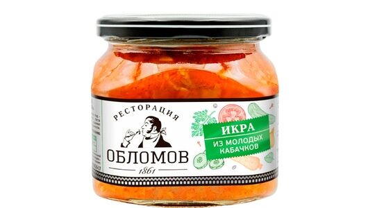 Икра из молодых кабачков ТМ Ресторация Обломов 420г