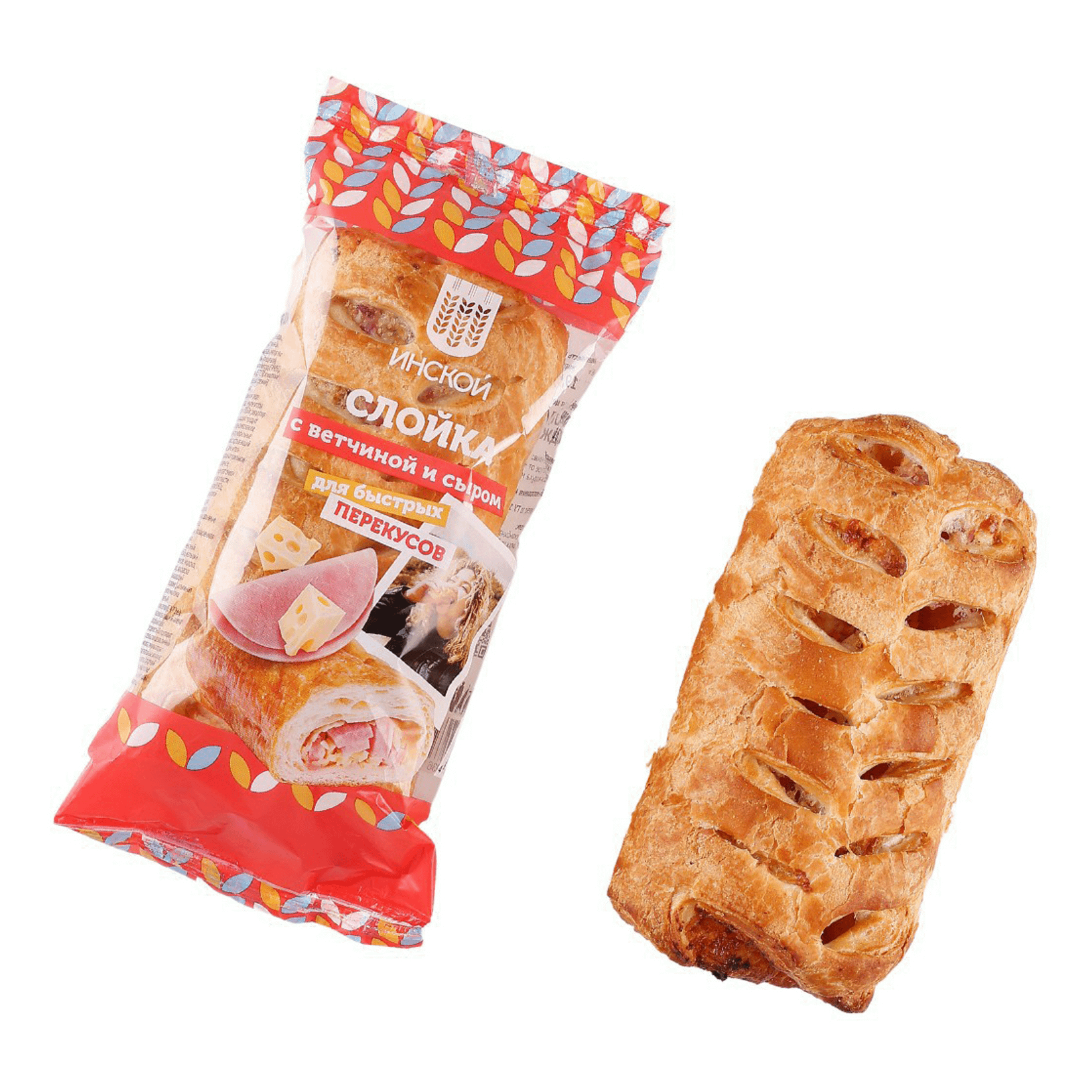 

Слойка Инской с сыром и ветчиной 100 г