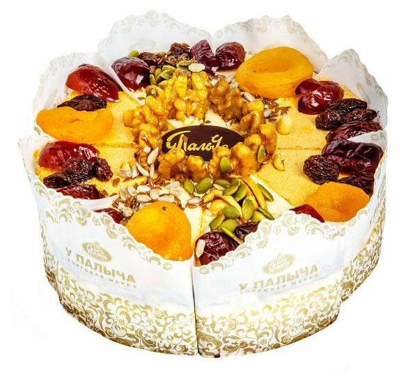 Торт бисквитный У Палыча Сказки востока с курагой и орехами