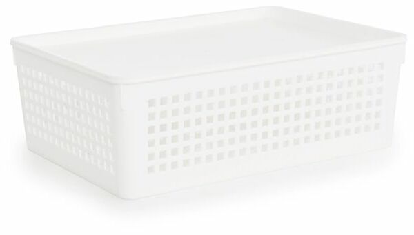 Корзинка Полимербыт Traymix с крышкой белая 12 л