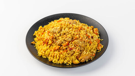 Большая порция плова с курицей и барбарисом, 890г