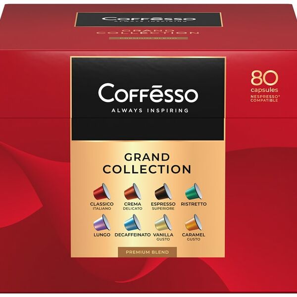 Кофе в капсулах Coffesso Ассорти 8 вкусов 80шт