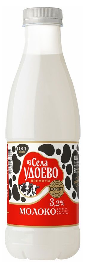 

Молоко Из Села Удоево питьевое пастеризованное 3.2%, 835 г