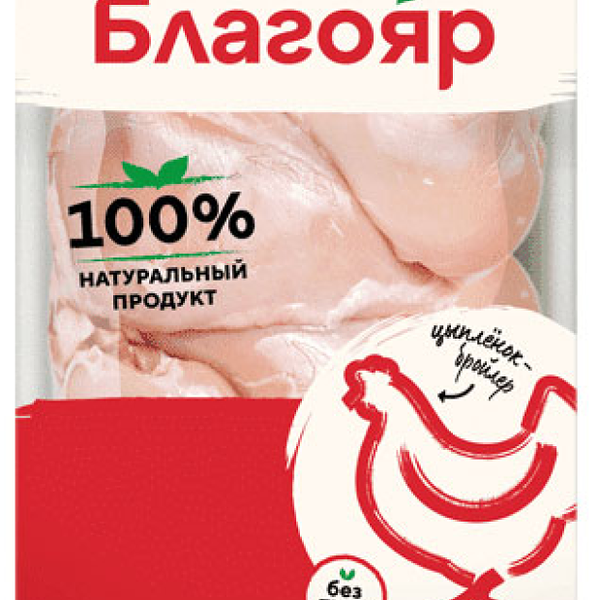 Мясо бедра цыпленка Благояр без кожи охлажденное, вес